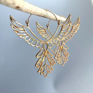 NEW~ Free People Open Wings Hoop Earrings